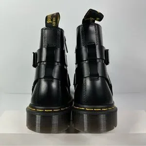 DOC JAIMES LEATHER HARNESS STRAPS CHELSEA BOOTS INNER ANKLE ZIP POLISHED SMOOTH s-l400.jpg main image 4